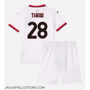 AC Milan Malick Thiaw #28 Vieraspaita Lapsille 2024-25 Lyhythihainen (+ shortsit)